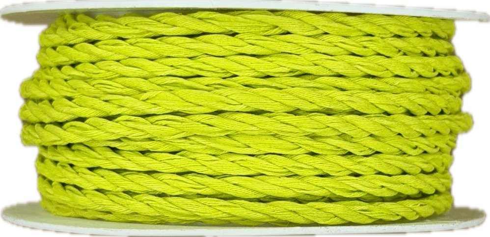 Provázek dekorační Go Green Cotton Cord – Lime Green limetkově zelený 3mm x 3m (5,-Kč/m)