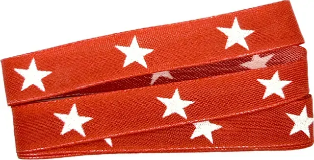 10x stuha vánoční STARRY RED CHARM červená 15mm x2m (8,-Kč/ks) (4,-Kč/m)