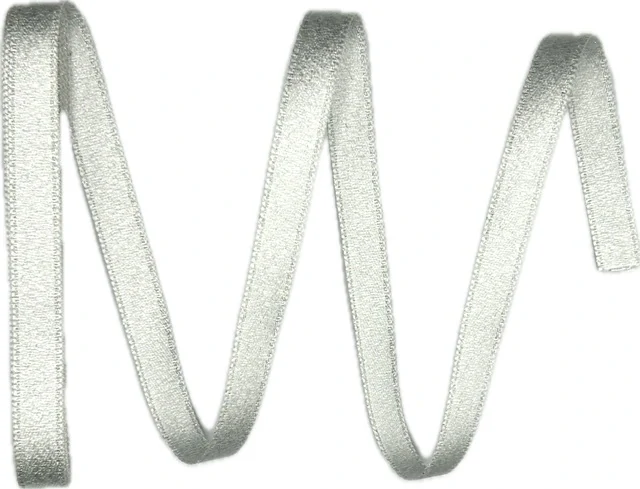 Stuha saténová STARDUST stříbrná 10mm x 2m (5,- Kč/m)