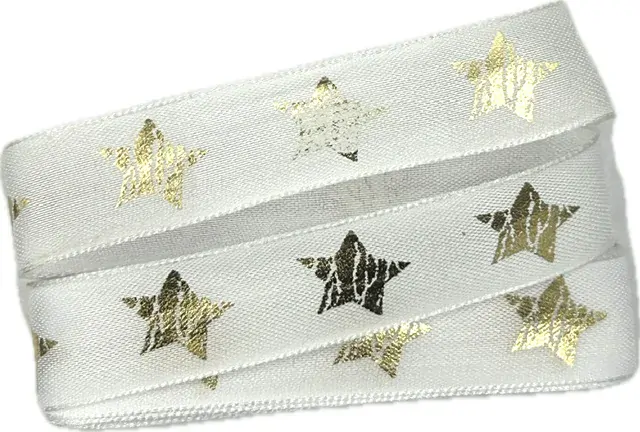 Vánoční stuha RUSTIC STAR 25mm x 2m (8,50 Kč/m)