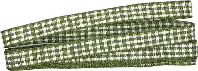 Saténová stuha GREEN KARO 10mm x 2m (5,-Kč/m)