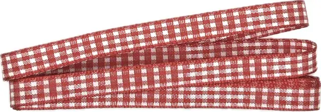 Saténová stuha RED KARO 10mm x 2m (5,-Kč/m)