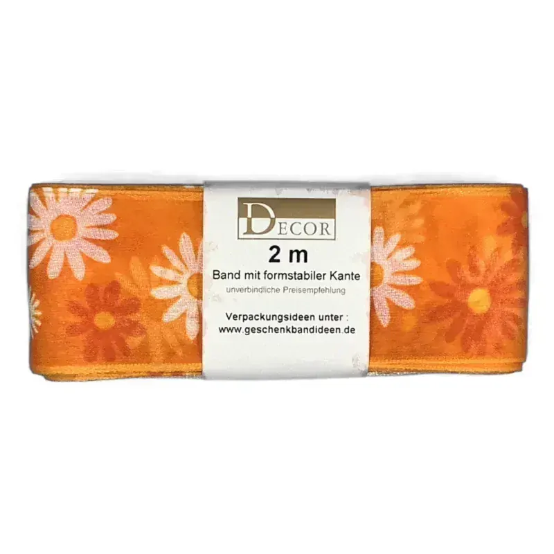 Stuha organzová skládaná SPRING FLOWER 40mm x 2m (8,50 Kč/m)