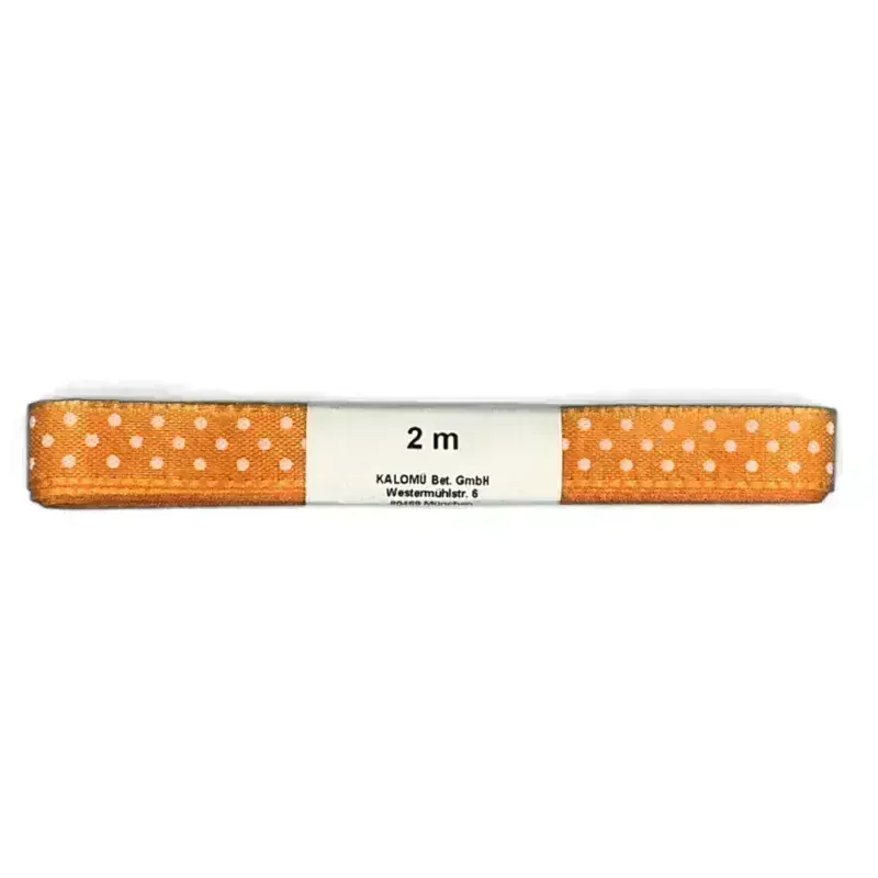 Stuha taftová HOT SPOT MINI oranžová 12mm x 2m (6,-Kč/m)