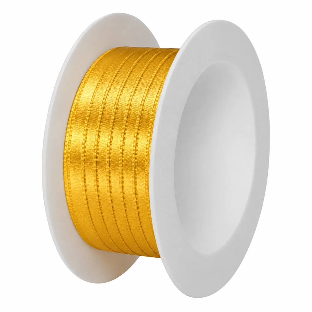 Saténová stuha zlato-žlutá 3 mm x 5 m ( 3,- Kč/m)