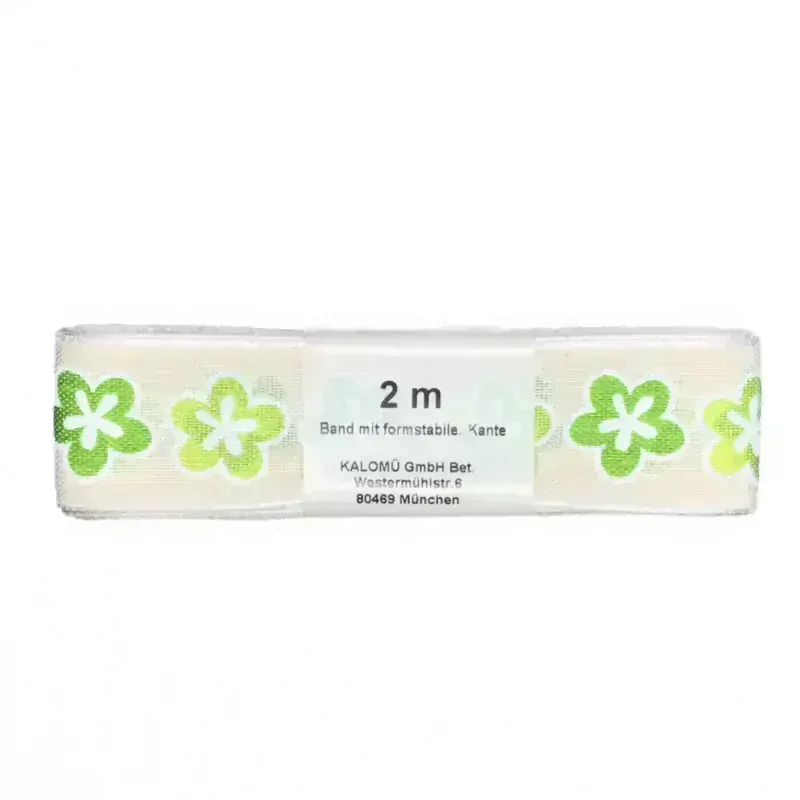 Stuha taftová skládaná HELLO SUMMER CREAM krémová 25mm x 2m (7,-Kč/m)