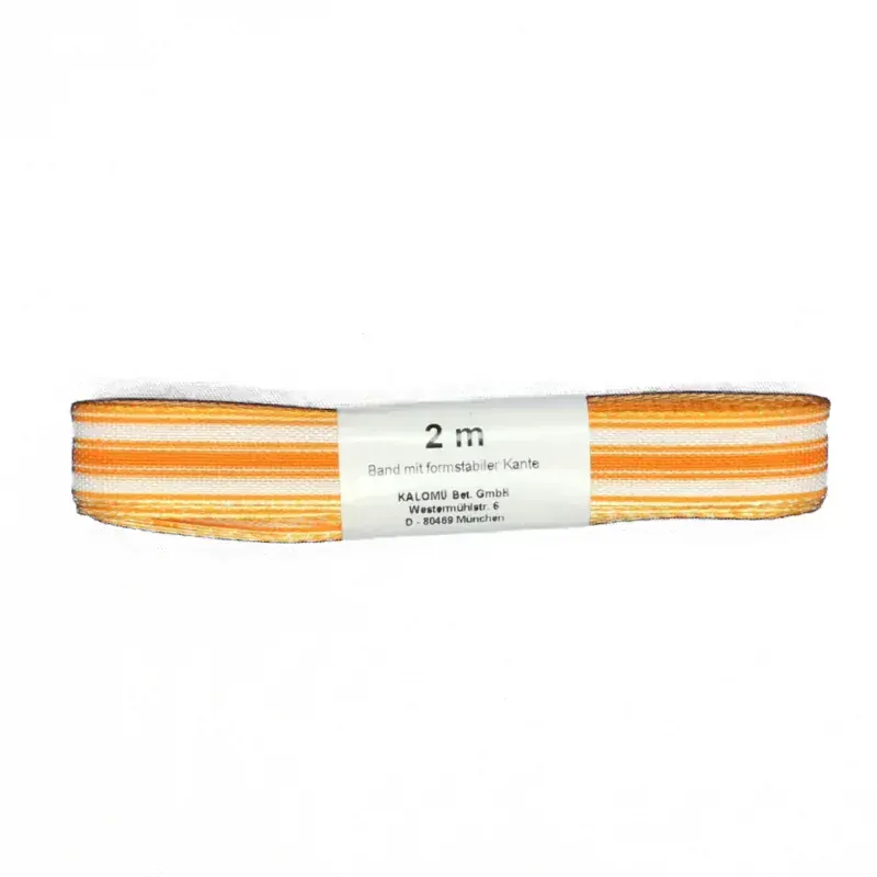 Stuha pruhovaná Color Stripes ORANGE oranžová 15mm x 2m (5,- Kč/m)
