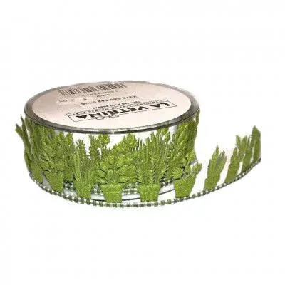 Stuha girlandová BYLINKY tmavě zelené 40mm x 1m (19,-Kč/m)