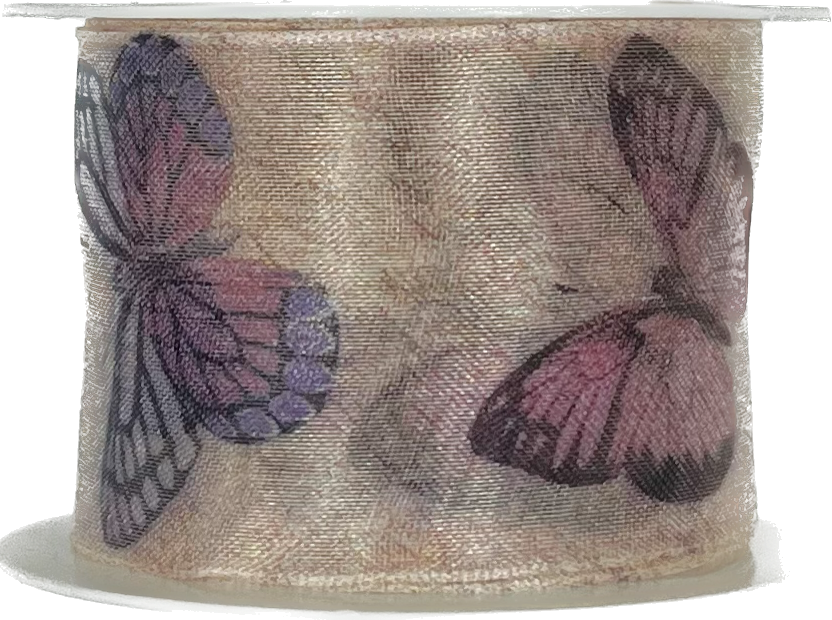 Stuha organzová WHISPER FLIGHT VIOLETT 40mm x 2m (14,-Kč/m)