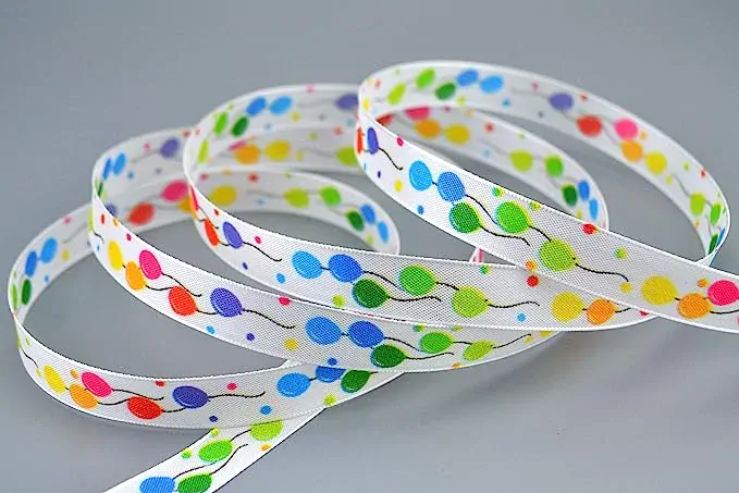 Stuha taftová LITTLE BALOONS 15mm x 2m ( 10,-Kč/m)