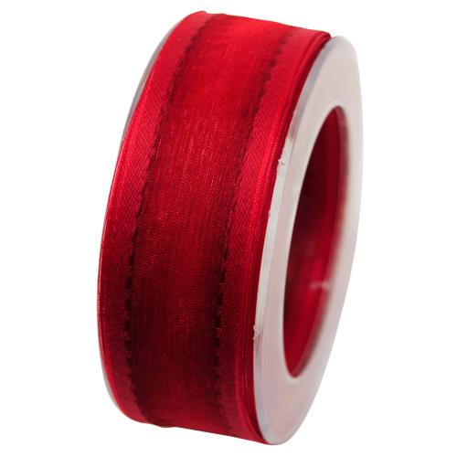 Stuha organzová CHAMPAGNER Classic Red červená 40mm x 2m(13,-Kč/m)
