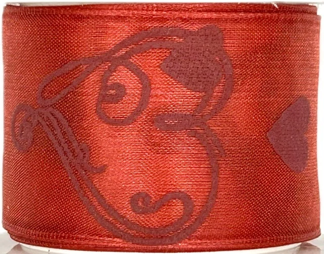 Organzová stuha DESIRE RED – červená 40mm x 2m