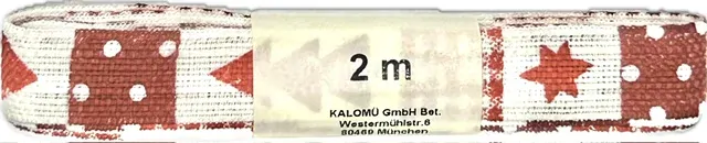 Stuha vánoční stromky 15mm x 2m (6,-Kč/m)