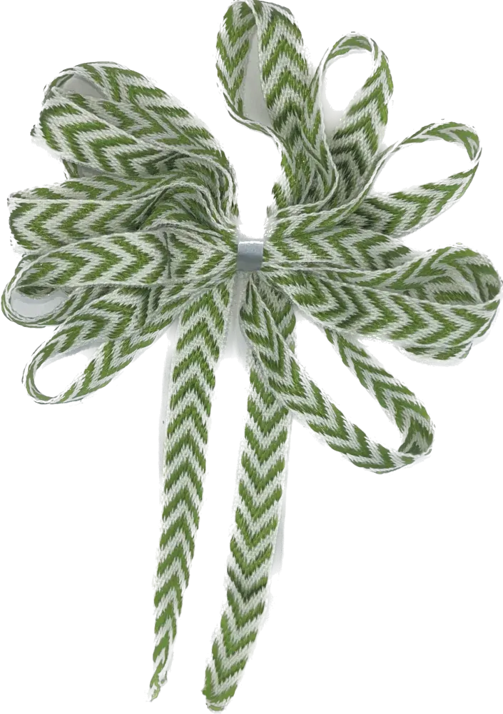 Stuha FISHBONE zelená 10mm x 2m (2,50 Kč/m)