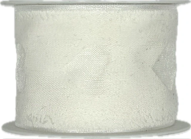 Taftová stuha WHITE PASSION – bílá 40mm x 2m
