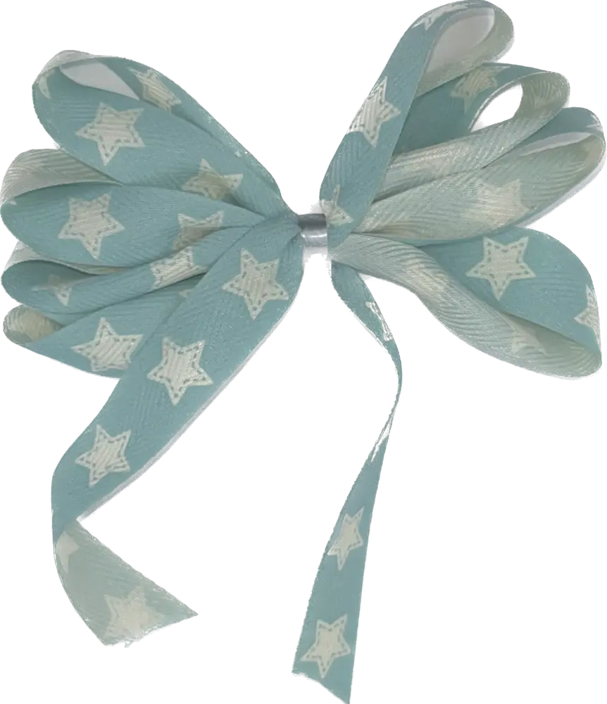 Vánoční stuha WHITE STAR LIGHT BLUE  pastelově modrá 15mm x 2m ( 2,50 Kč/m)