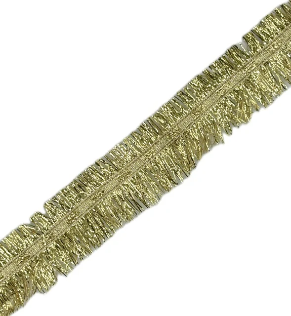 Stuha zlatá třásňová Boa Effect 25mm x 2m