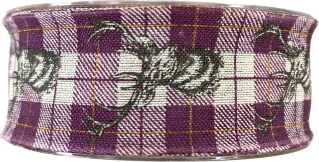 Stuha s jelenem PURPLE DEER 40mm x 20m (10,50Kč/m)