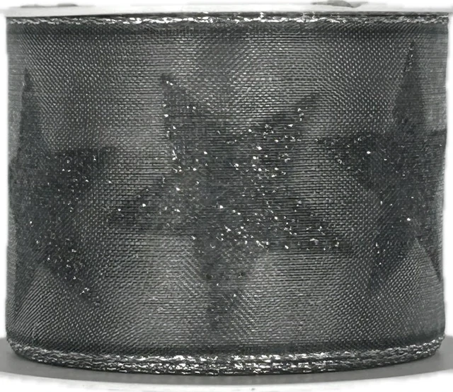 Vánoční stuha organzová GRANIT HEAVEN 40mm x 2m (14,-Kč/m)