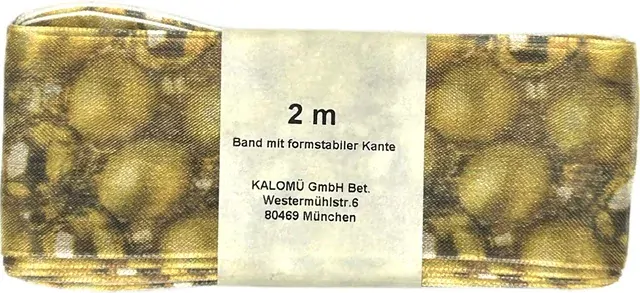 Vánoční stuha organzová GOLD DECORATION 40mm x 2m (5,-Kč/m)
