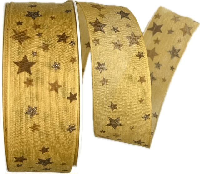 Stuha vánoční CELESTIAL SAFRAN  40mm x 20m (8,-Kč/m)