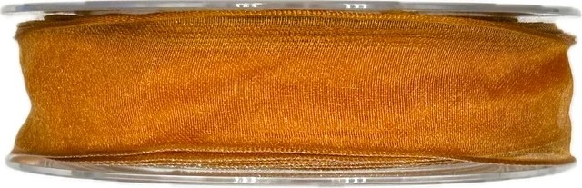 Stuha organzová ADVENTURE CINNAMON skořicová 25mm x 20m A (8,-Kč/m)