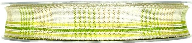Stuha tkaná GREEN KARO kostkovaná 15mm x 20m A (3,90 Kč/m)