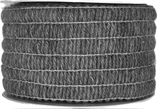 Stuha vlněná NATUR WOOL ANTRACIT antracitově šedá 60mm x 6m A (16,50Kč/m)