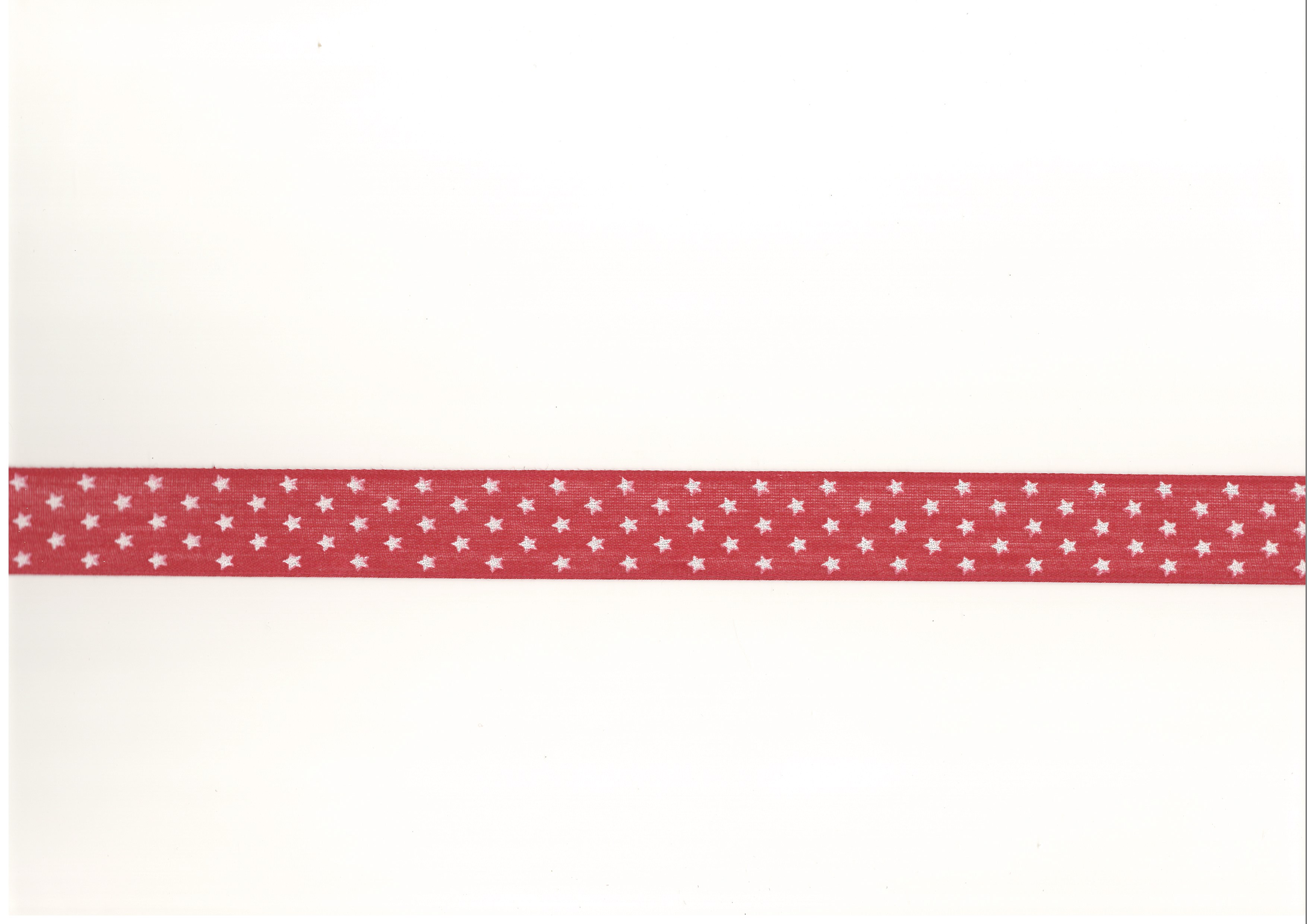 Stuha vánoční bavlněná TINY STARS RED červená 25mm x 2m(9,-Kč/m)