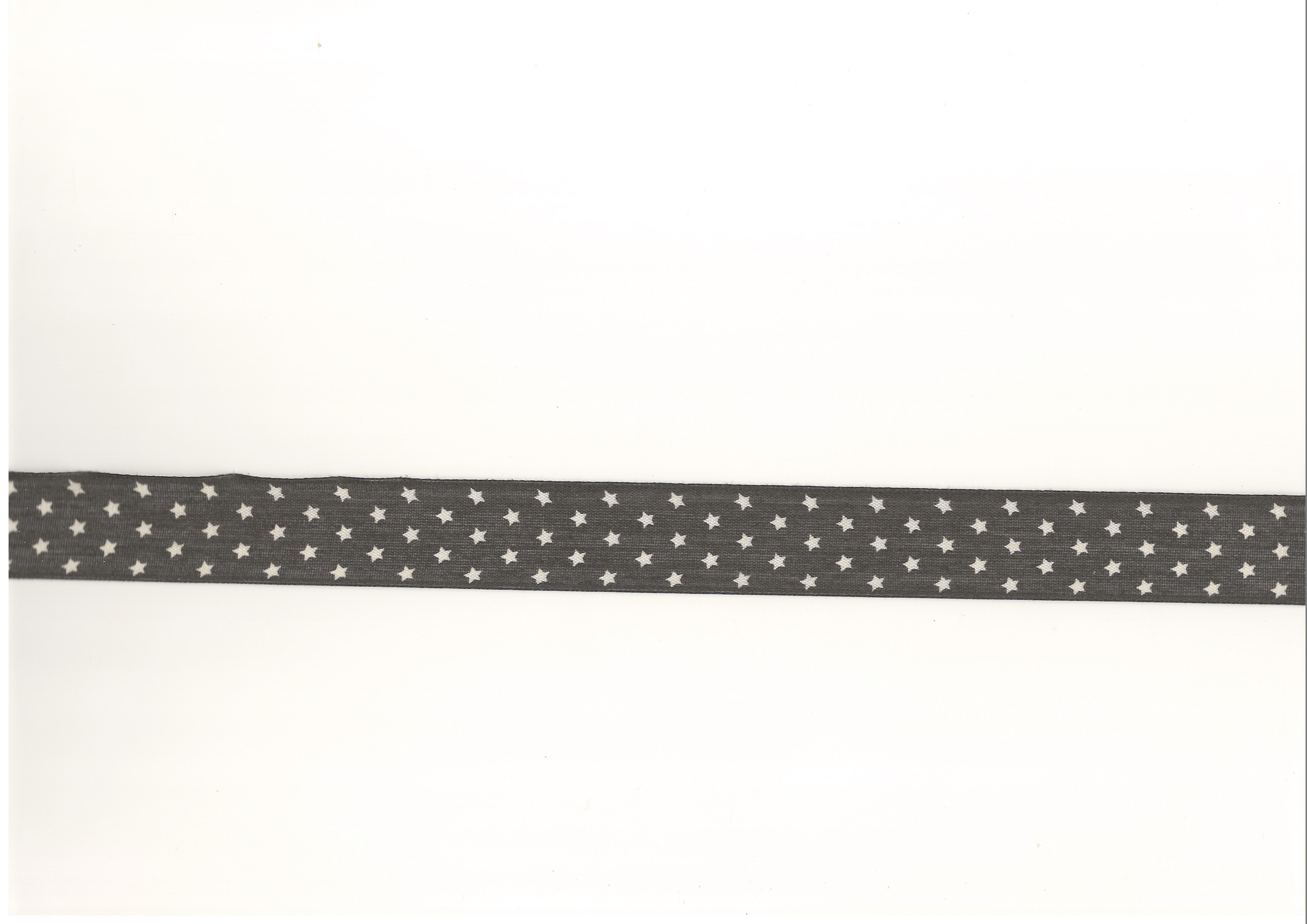 Stuha vánoční bavlněná TINY STARS BLACK černá 25mm x 2m (9,-Kč/m)