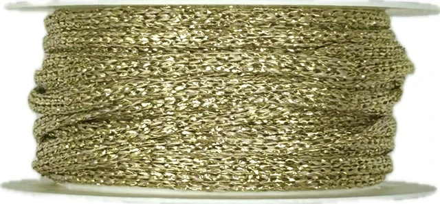 Dekorační provázek SPIKA GOLD zlatý 2mm x 3m (6,- Kč/m)