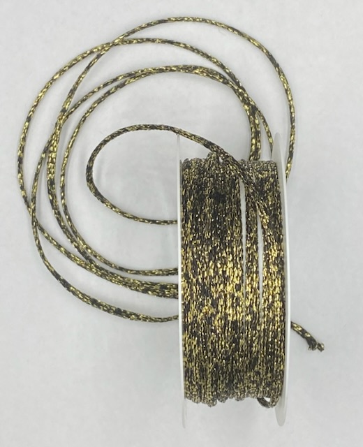 Dekorační provázek SPIKA BLACK zlatý 2mm x 5m (3,- Kč/m)