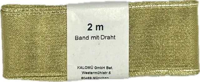 Stuha lurexová OUTDOOR PLATINUM zlatá 40mm x 2m (10,-Kč/m)