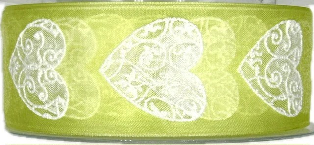 Organzová stuha Amore Mio Green – světle zelená 40mm x 20m