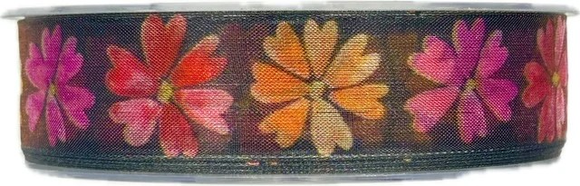 Stuha organzová SUMMER DREAM černá A 25mm x 20m (7,- Kč/m)