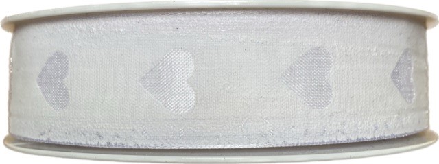 Taftová stuha White Passion – bílá 25mm x 20m