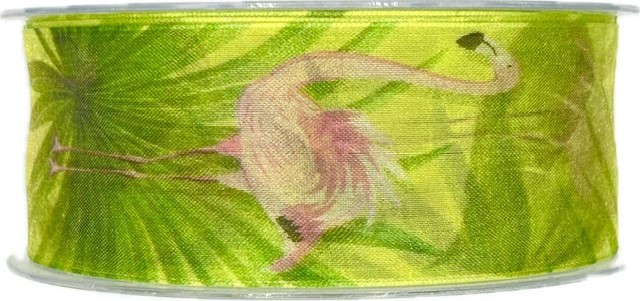 Stuha taftová ROSA FLAMINGO transparentní A 40mm x 20m (9,-Kč/m)