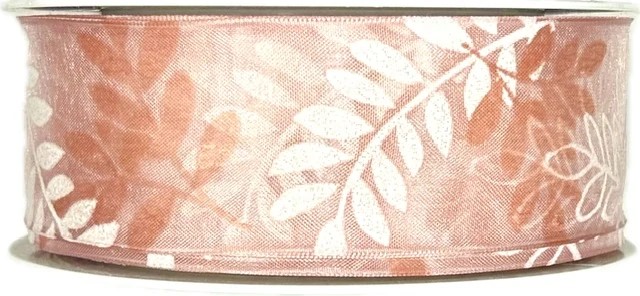 Stuha organzová GARDEN MAGIC PINK transparentní A 40mm x 20m (9,-Kč/m)