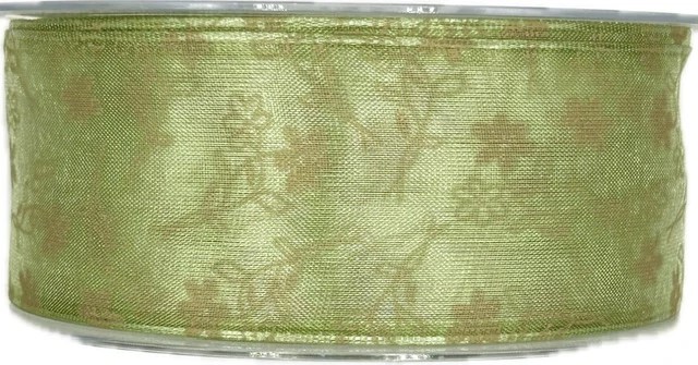 Stuha taftová SARDEGNA zelená 40mm x 20m A (8,-Kč/m)