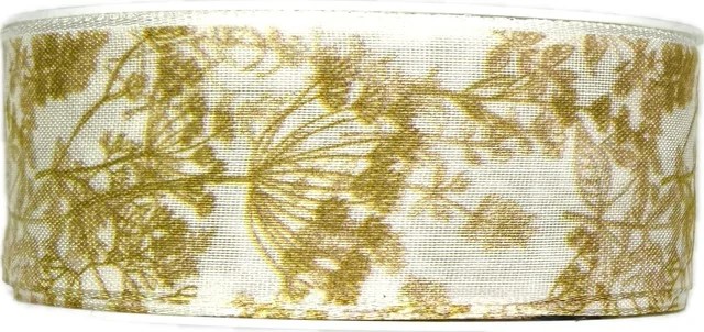 Stuha taftová AUTUMN MOOD bílá 40mm x 20m A (8,-Kč/m)