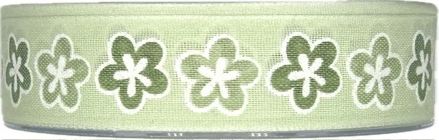 Stuha tkaná HELLO SUMMER pastelově zelená A 25mm x 20m (5,- Kč/m)