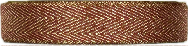 Vánoční stuha tkaná FISHBONE CARDINAL bordó 15mm x 3m (7,-Kč/m)