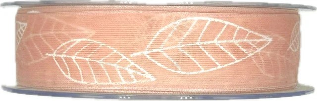 Stuha taftová FOGLIO BIANCO pastelově růžová A 25mm x 20m (6,-Kč/m)