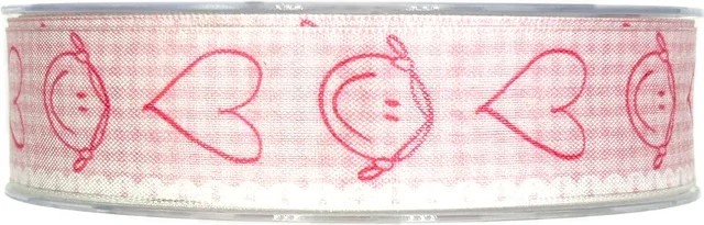 Stuha taftová IT´S A GIRL růžová A 25mm x 20m (8,-Kč/m)