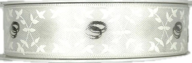Saténová stuha Forever White – bílá 25mm x 20m