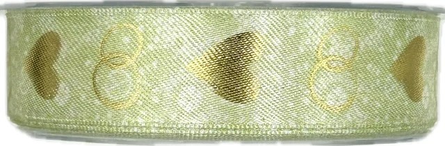 Saténová stuha Forever Green Love – pastelově zelená 25mm x 20m