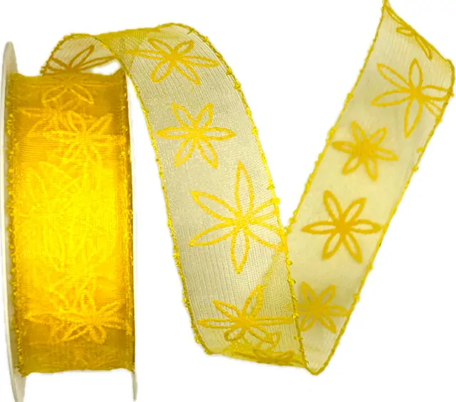 Stuha organzová YELLOW BREEZE 25mm x 2m (12,-Kč/m)