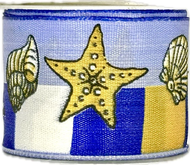 Stuha taftová BEACH BLUE tmavě modrá 40mm x 2m (13,-Kč/m)