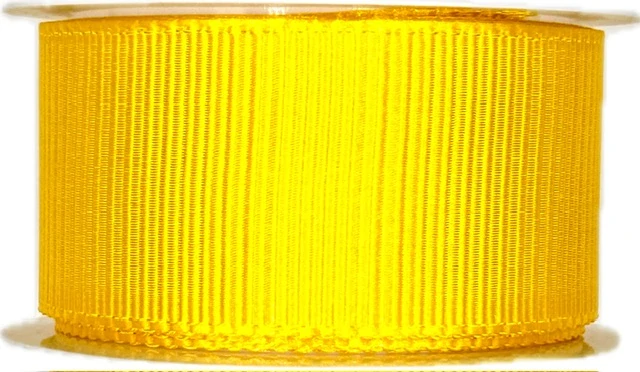 Stuha rypsová ELEGANCE YELLOW žlutá 40mm x 2m (11,- Kč/m) 