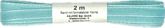 Stuha tenká taftová AQUA tyrkysově modrá 6mm x 2m (2,-Kč/m)